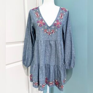 Natural Life embroidered dress. Size S